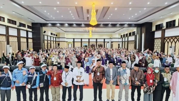 Jemaah haji kloter 8 Embarkasi Makassar (Dok : Ist).