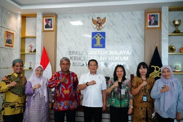 Kanwil Kemenkum dan Kemenham Sulsel perkuat sinergi (Dok : Ist).