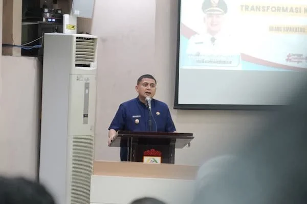 Wali Kota Makassar Munafri Arifuddin saat Sambutan di Bimtek Lurah se-Kota Makassar, (Dok: Ist).