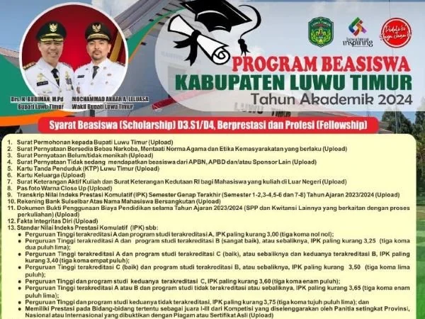 Program Beasiswa Lutim (Dok : Ist).