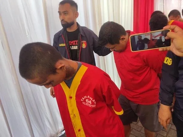 Dua atlet biliar yang diamankan Polda Sulsel dalam  Operasi Pekat Lipu 2024 (Dok:Ist)