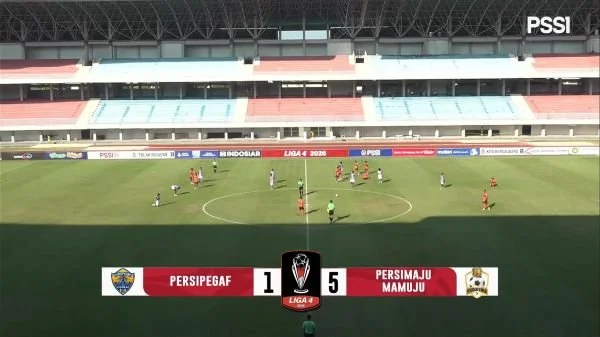 Pertandingan Persimaju Mamuju melawan Persipegaf di liga 4 Piala Presiden 2026. (Dok: Ist)