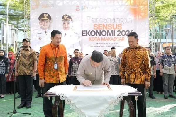 Pencanangan SE2026 di Balai Kota Makassar, (Dok: Ist).