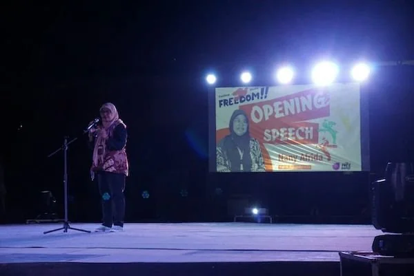 Sambutan Ketua AJI Indonesia, Nany Afrida dalam Pembukaan Festival Media 2025. Dok. Ist