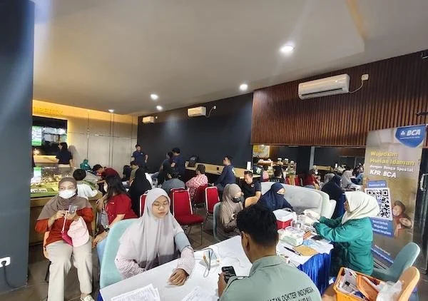 Aksi donor darah berhasil mengumpulkan sebanyak 64 kantong darah dari 82 total peserta (Dok: Ist)
