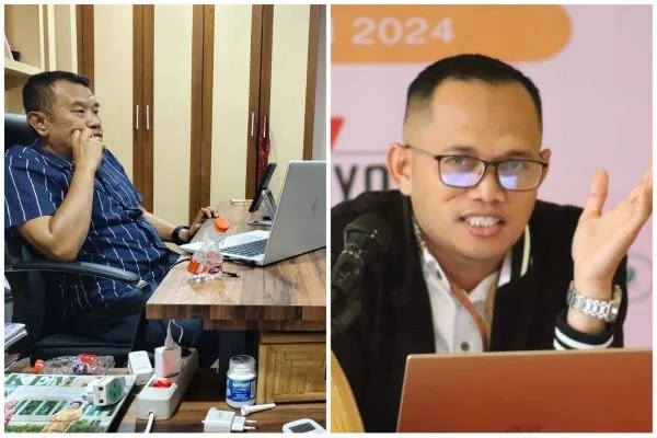 Kasat Reskrim Polres Jeneponto, AKP Supriadi Anwar dan Kuasa Hukum kedua tersangka, Saiful.