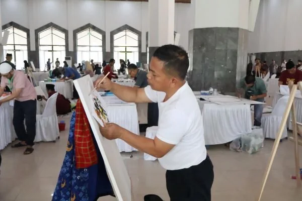 Kafilah Sulbar saat mengikuti cabang lomba MTQ VII Korpri (Dok : Ist).