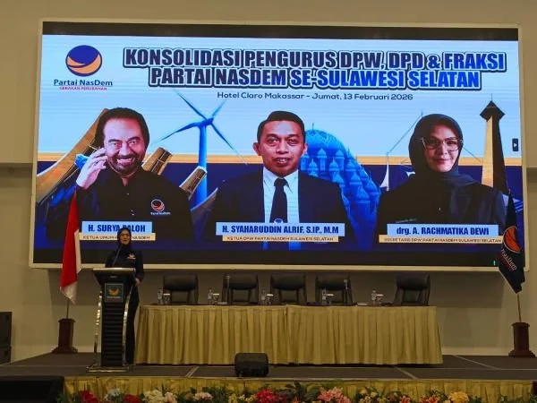 Sekretaris DPW Partai NasDem Sulawesi Selatan, Andi Rachmatika Dewi, saat Memberikan Pengarahan di Konsolidasi Nasdem (Dok: KabarMakassar).