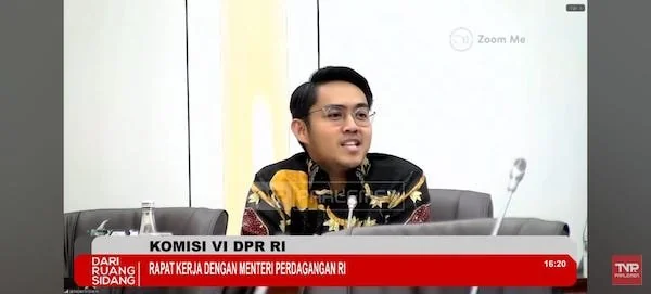 Tangkapan Layar, Anggota DPR RI Dapil Sulawesi Selatan II, Ismail Bachtiar, saat rapat dengan Menteri Perdagangan RI, (Dok: Ist).