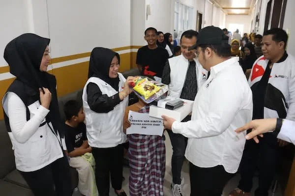 Suasana Bakti Sosial PSI Sulsel di Sidrap (Dok: Ist).