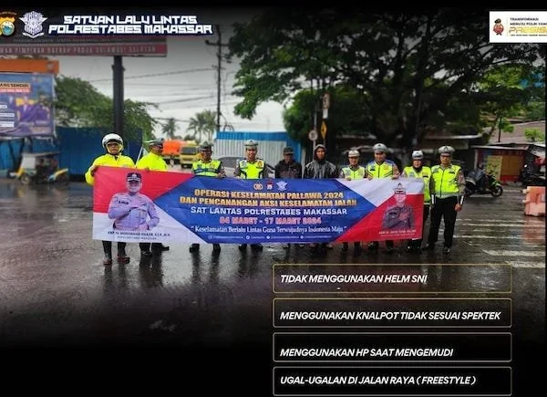 Operasi Keselamatan Pallawa 2024 di Makassar, Berikut Sasaran Pelanggaran Prioritas!