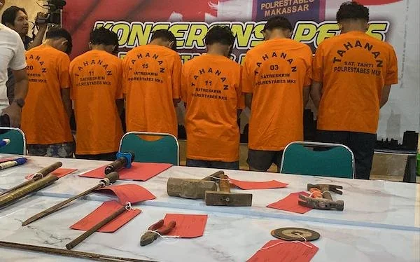 komplotan pelaku pembusuran di Makassar (Dok:Atri KabarMakassar)