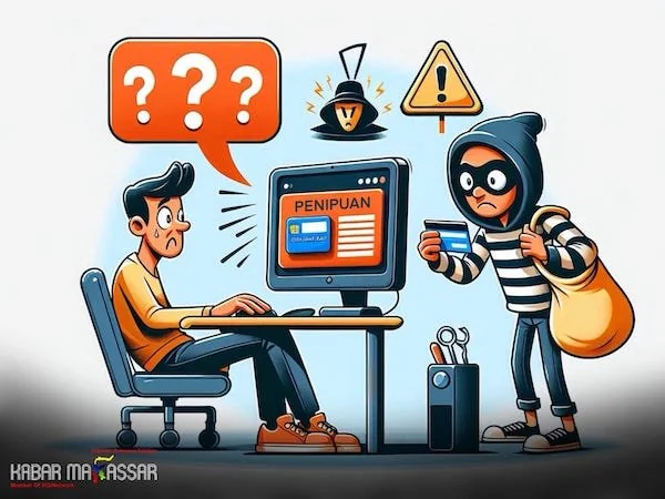 Ilustrasi penipuan online (Dok: KabarMakassar)
