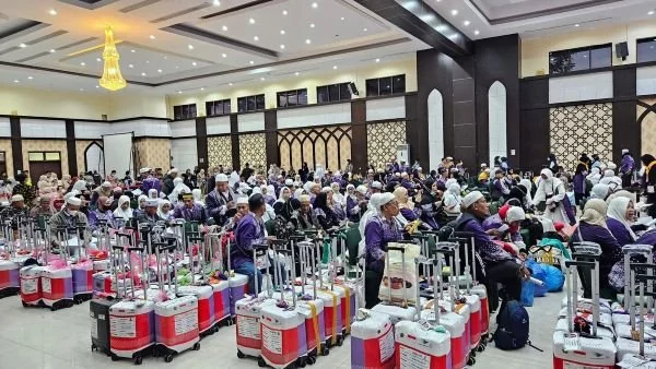 Jemaah haji kloter 20 Embarkasi Makassar (Dok : Ist).