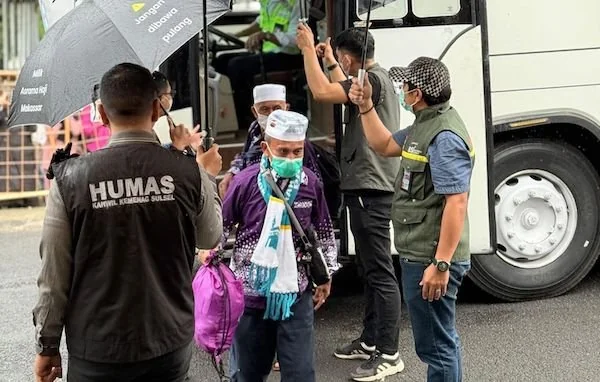 Jemaah haji Kloter 25 Embarkasi Makassar. Dok. Ist