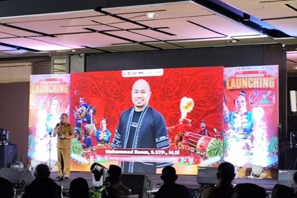 Kadispar Makassar, Muhammad Roem dalam Launching Calender Of Event (CoE) Makassar, di The Rinra Makassar (Dok : Hanifah KabarMakassar).