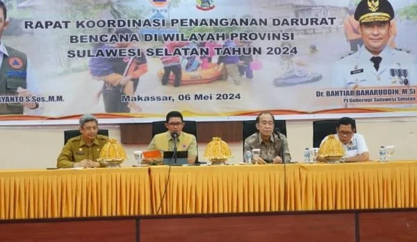 Pj Sekda Sulsel, Andi Muhammad Arsjad dan Kepala BNPB RI, Suharyanto.