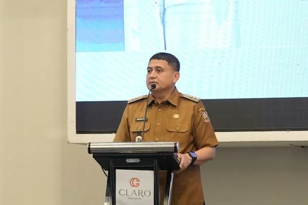 Wali Kota Makassar, Munafri Arifuddin saat Memberikan Sambutan dalam Agenda SAKIP, (Dok: Ist).
