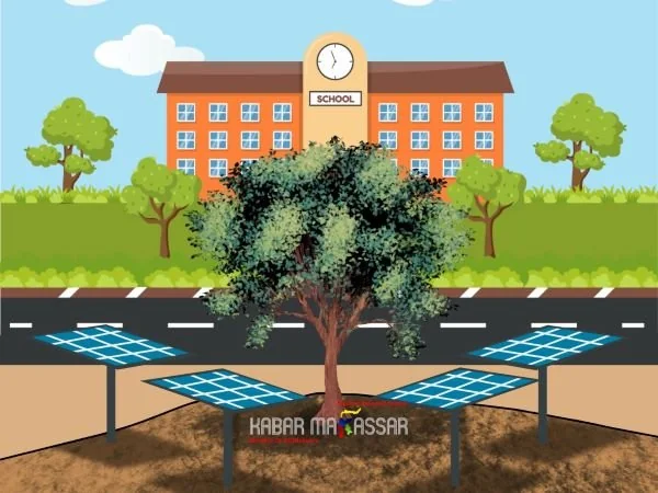 Ilustrasi Panel Surya (Dok : KabarMakassar).