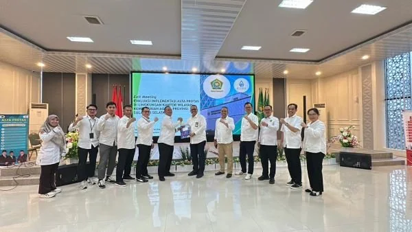 Kantor Wilayah Kementerian Agama Provinsi Sulawesi Selatan menerima hasil evaluasi Inspektorat Jenderal (Itjen) Kementerian Agama RI atas implementasi Asta Protas di lingkungan Kanwil Kemenag Sulsel. (Dok: Ist)