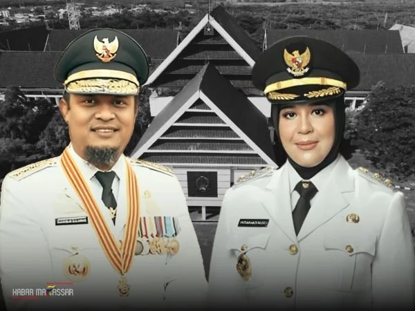 Gubernur Sulsel,  Andi Sudirman Sulaiman dan Wakil Gubernur Sulsel, Fatmawati Rusdi (Dok : KabarMakassar).