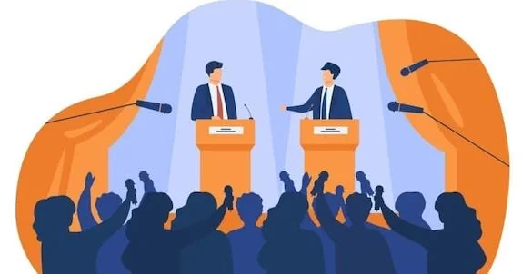 Ilustrasi debat Cawapres yang digelar pada Minggu  21 Januari 2024 dengan 11 panelis yang ditunjuk oleh KPU RI.
