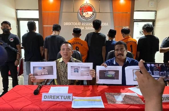 Direktorat Reserse Narkotika Polda Sulbar menggelar kegiatan press release hasil tangkapan  operasi Antik Marano 2024