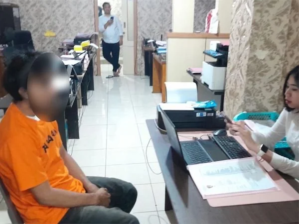 Pelaku Penganiayaan Saat Dimintai Keterangan Oleh Pihak Kepolisian (Dok:Ist).