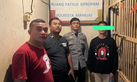 Bripda TW saat berada dalam rutan Polresta Mamuju(dok:ist)