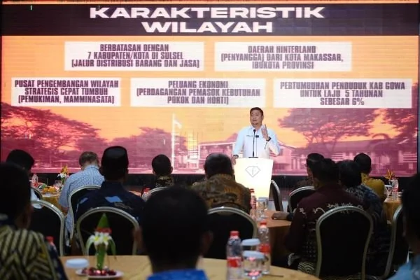 Bupati Gowa, Adnan Purichta Ichsan membuka Rapat Koordinasi Pendapatan Asli Daerah (PAD) Kabupaten Gowa Tahun 2024 (Dok : Ist).