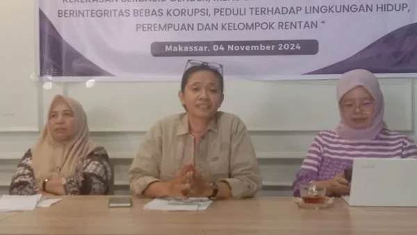 Konferensi pers yang dilakukan oleh sejumlah Organisasi Perempuan Sulsel (Dok : Ist).