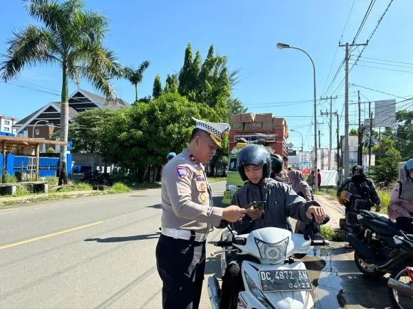 Hari ketiga Operasi marano 2024 dilaksanakan Ditlantas Polda Sulbar (Dok : ist).
