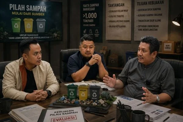 Sekertaris komisi C DPRD kota Makassar Ray Suryadi Arsyad (Kiri), Ketua Fraksi Nasdem DPRD Makassar Ari Ashari Ilham (Tengah), dan Ketua Komisi C DPRD kota Makassar Azwar Rasmin (Kanan), (Dok: Ist).