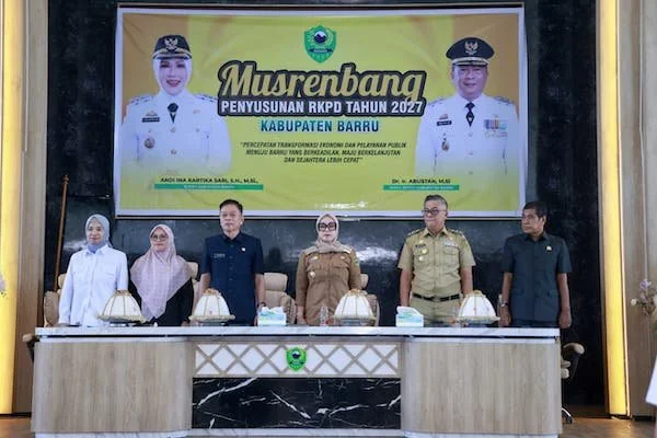 Anggota DPRD Sulsel, Nur Hasbiah Main saat Mengikuti Musrenbang RKPD Kabupaten Barru Tahun 2027, (Dok: Ist).