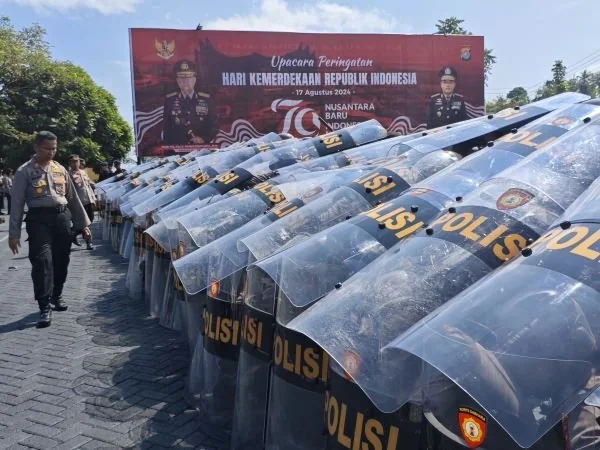 Latihan Dalmas Personel Polda Sulbar (Dok : Ist).
