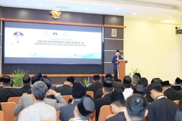 Wali Kota Makassar Munafri Arifuddin saat Sambutan di Muswil Hidayatullah Sulsel, Momentum Konsolidasi Dakwah dan Penguatan, (Dok: Ist).
