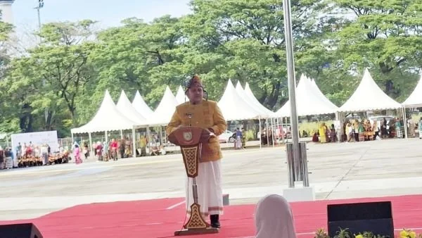 Wali Kota Makassar Munafri Arifuddin saat Memberikan Sambutan di Hari Pendidikan Nasional (Dok: Sinta KabarMakassar).