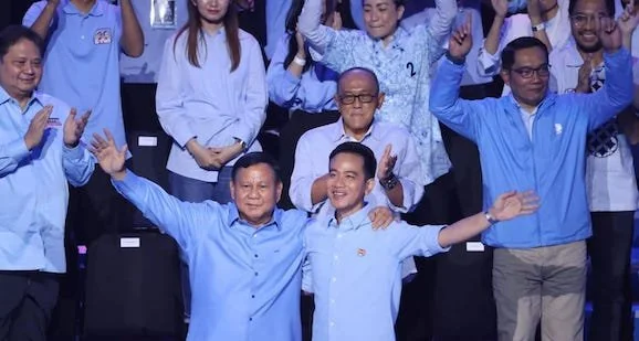 Capres-Cawapres nomor urut 02 Prabowo Subianto-Gibran Rakabuming Raka. Dimana rencananya besok Jumat (2/2), Prabowo akan menemui relawan di GOR Sudiang Makassar, Sulawesi Selatan. Foto dok TPN Prabowo-Gibran.