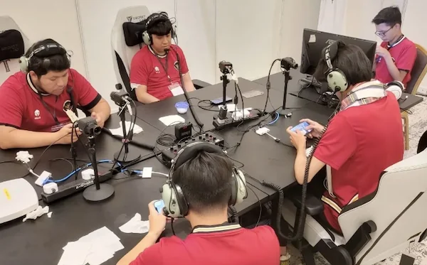 Tim nasional esports Indonesia nomor Identity V beraksi dalam babak kualifikasi Asian Games 2026 di Singapura, Senin (1/6/2026). (ANTARA/HO-PB ESI)