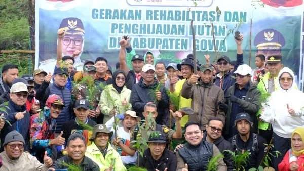 Penanaman Pohon di Kabupaten Gowa, (Dok: Ist).