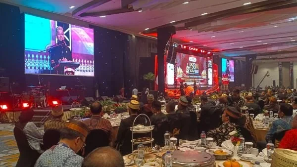 Gubernur Sulawesi Selatan (Sulsel), Andi Sudirman Sulaiman saat Memberikan Sambutan dalam agenda PSBM XXVI (Dok: KabarMakassar).