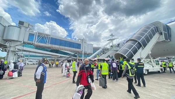 Kloter 21 Embarkasi Makassar tiba di tanah air. Dok. Ist