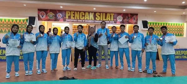 Atlet Pencak silat Sulbar di Pra Popnas Kendari (Dok : Ist).