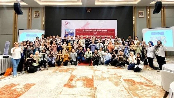 Sosialisasi pedoman akses pelayanan keuangan untuk disabilitas berdaya dan pelatihan sensitivitas layanan bagi pelaku usaha jasa keuangan (Dok: Ist)