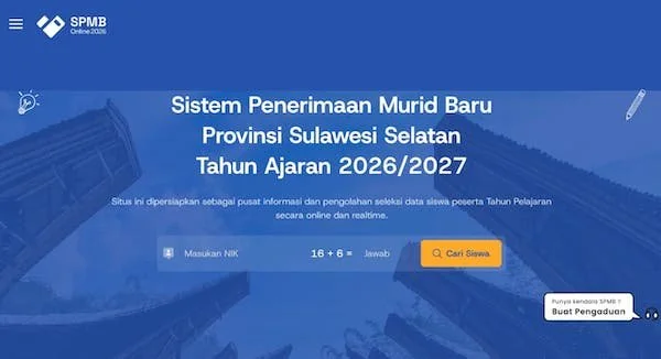Laman SPMB SMA/SMK Sulawesi Selatan