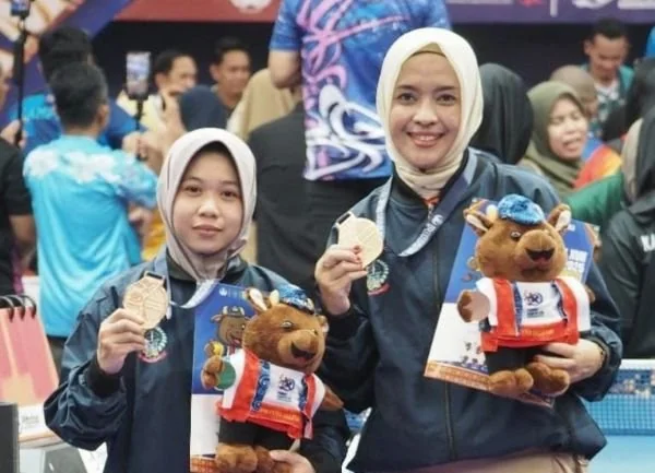 Tim tenis meja Korpri Sulsel raih medali perunggu di Pornas Korpri XVII Palembang (Dok : Ist)
