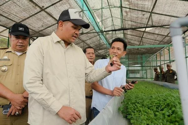Bupati Bantaeng M Fathul Fauzy Nurdin saat melakukan peninjauan proses kultur jaringan benih kentang di Kantor Unit Pelaksana Teknis (UPT) Balai Benih Hortikultura dan Perkebunan Bantaeng, di Jalan Poros Loka, Desa Marannu, Kecamatan Uluere,