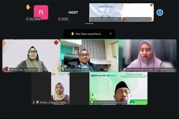 Pelaksanaan webinar ASN Adaptif Seri 60 (Dok: Ist)
