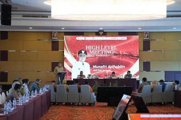 Wali Kota Makassar, Munafri Arifuddin saat Membuka High Level Meeting TP2DD Kota Makassar Tahun Anggaran 2026, (Dok: Ist).
