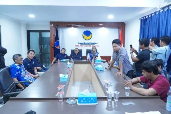 Konfresi pers Nasdem Soal Rakernas di Makassar, (Dok: Kabar Makassar).
